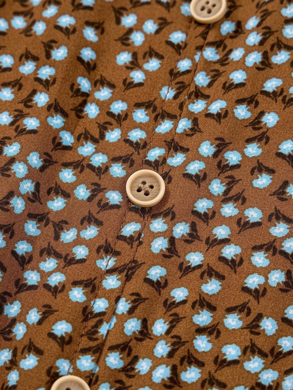 Dokotoo NWOT Brown Floral Smocked Long-sleeve Maxi Dress Boho Flowy - Medium - Picture 5 of 8